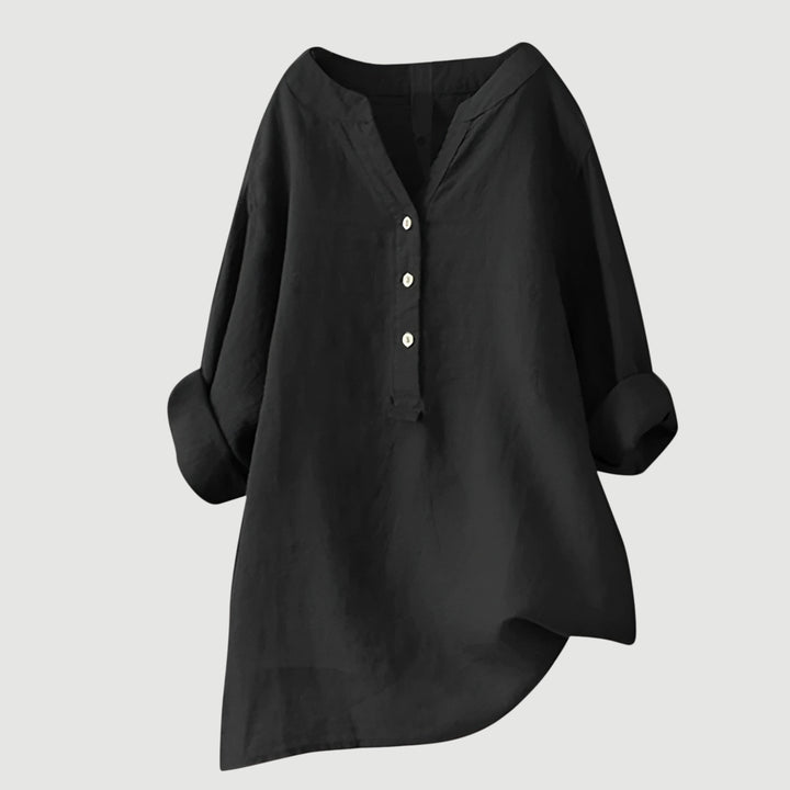 Freja™ | Let og komfortabel Bluse med knapper