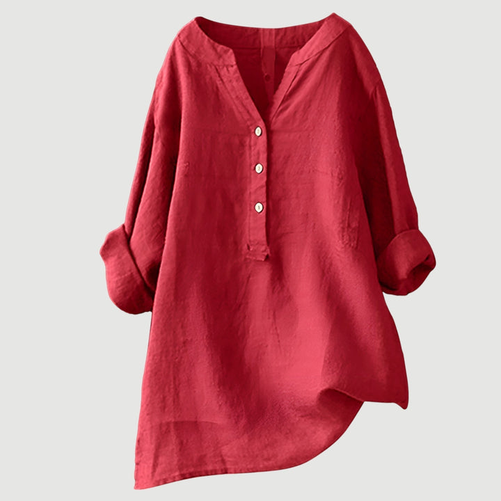 Freja™ | Let og komfortabel Bluse med knapper