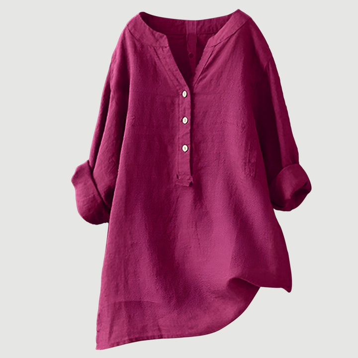 Freja™ | Let og komfortabel Bluse med knapper