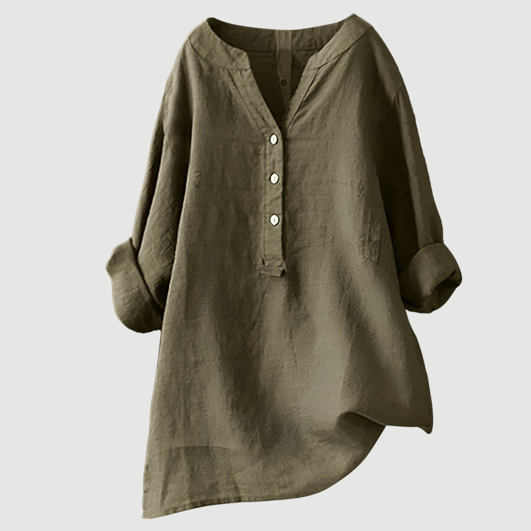 Freja™ | Let og komfortabel Bluse med knapper