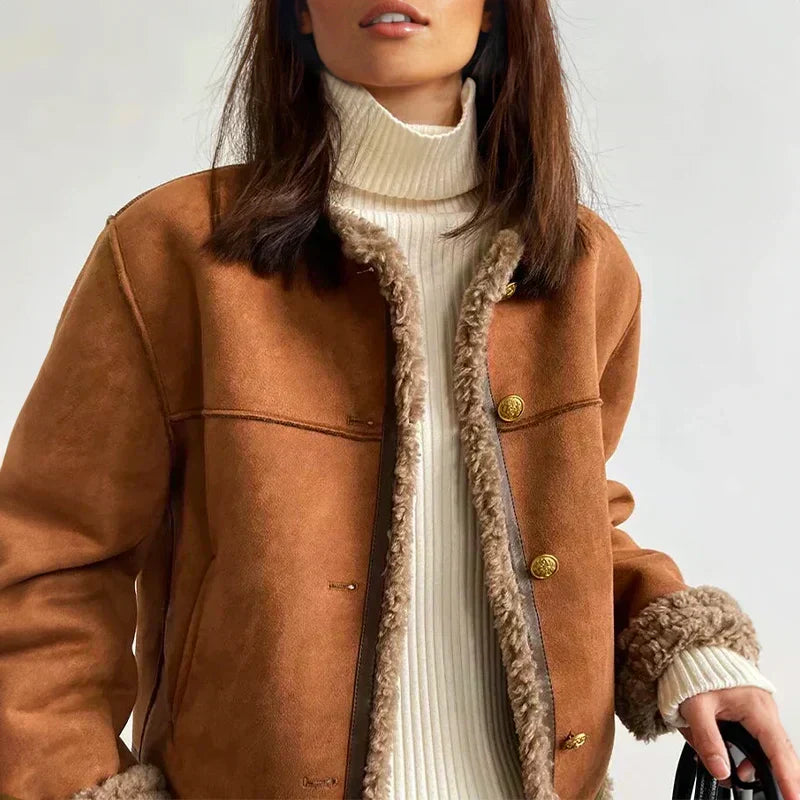 Milou™ | Stilfuld Jakke med Sherpa-for