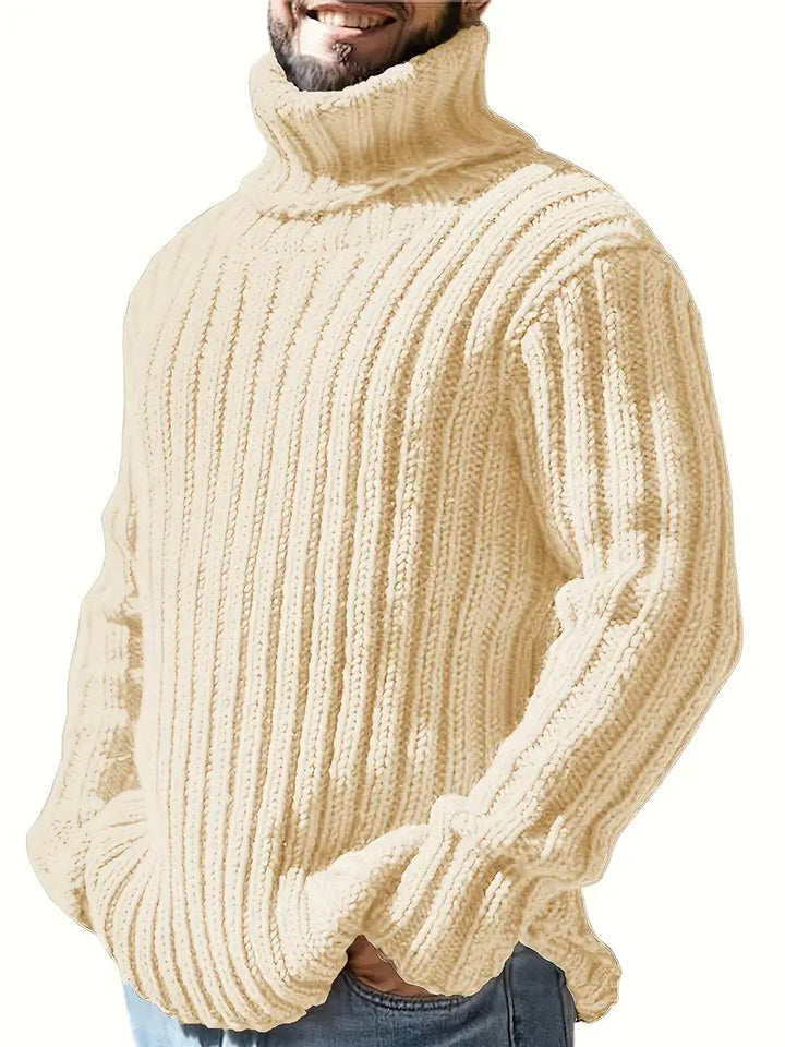 August | Strikket Uldblanding Rullekrave Sweater