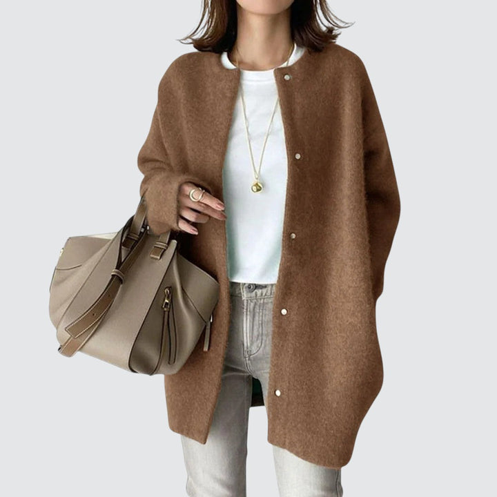 Signe™ | Elegant brun cardigan