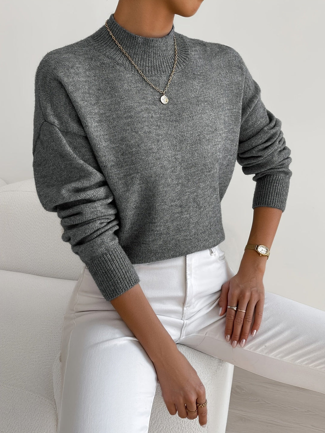 Sofie™ | Blød rullekravesweater