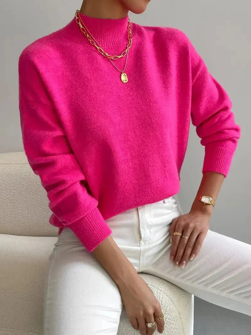 Sofie™ | Blød rullekravesweater