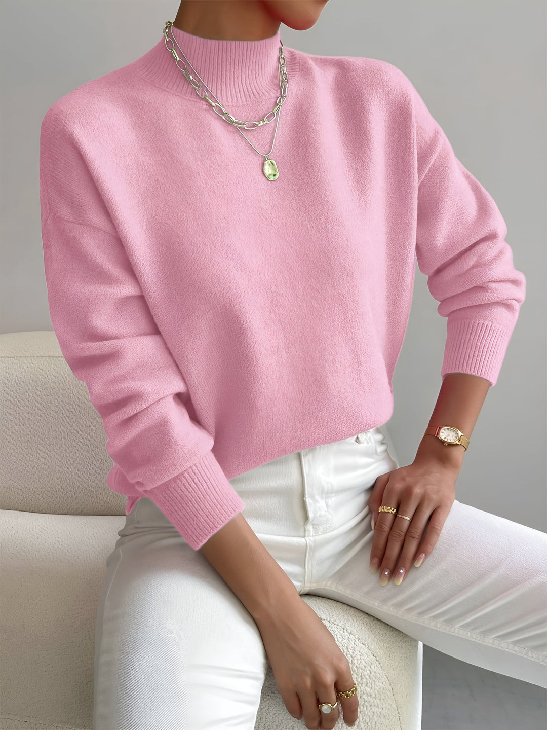 Sofie™ | Blød rullekravesweater