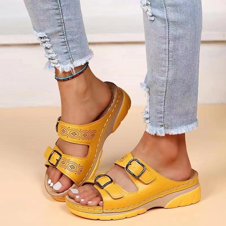 Viola™ ortopædiske sandaler med kilehæl