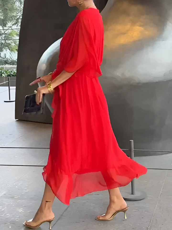 Monica | Elegant Stilfuld Omslagskjole