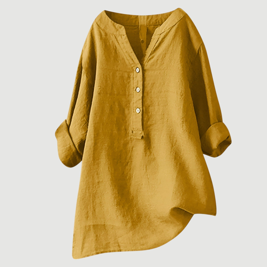 Freja™ | Let og komfortabel Bluse med knapper