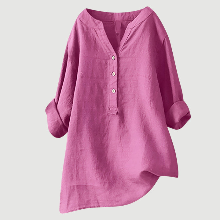 Freja™ | Let og komfortabel Bluse med knapper
