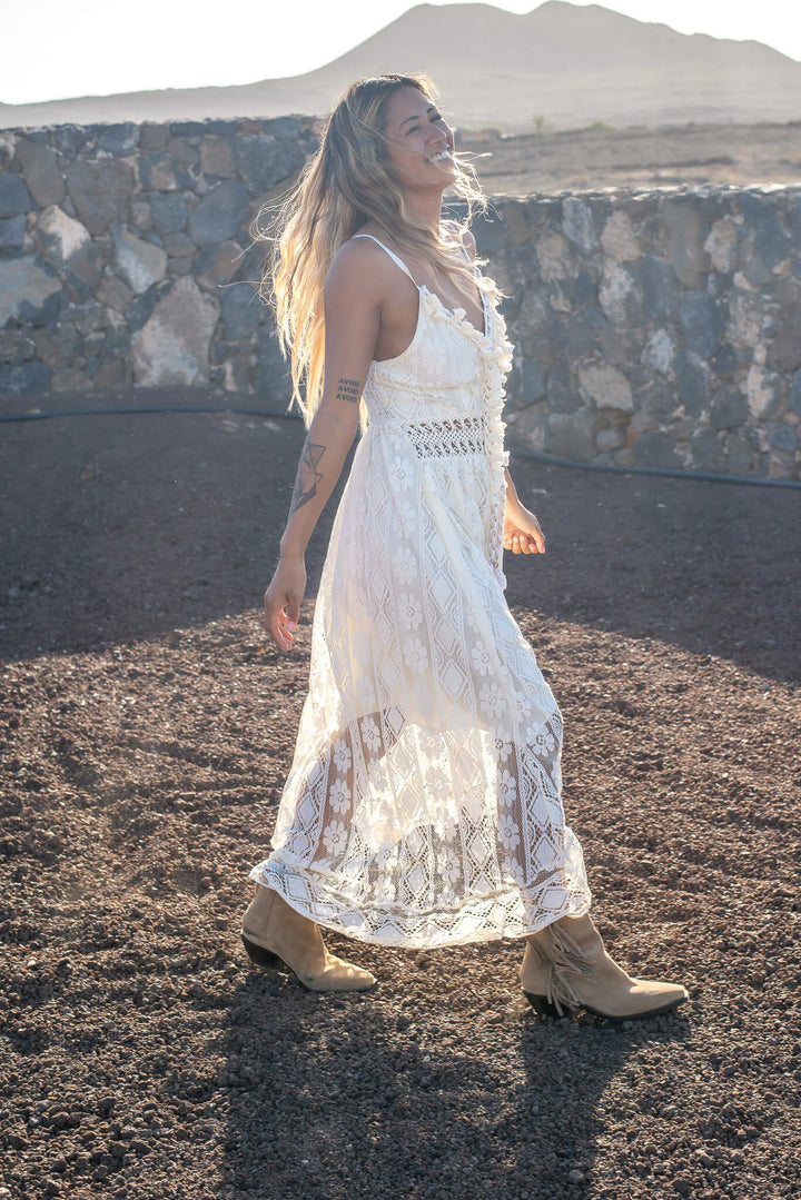 Beryl | Elegant Boho Maxi Kjole
